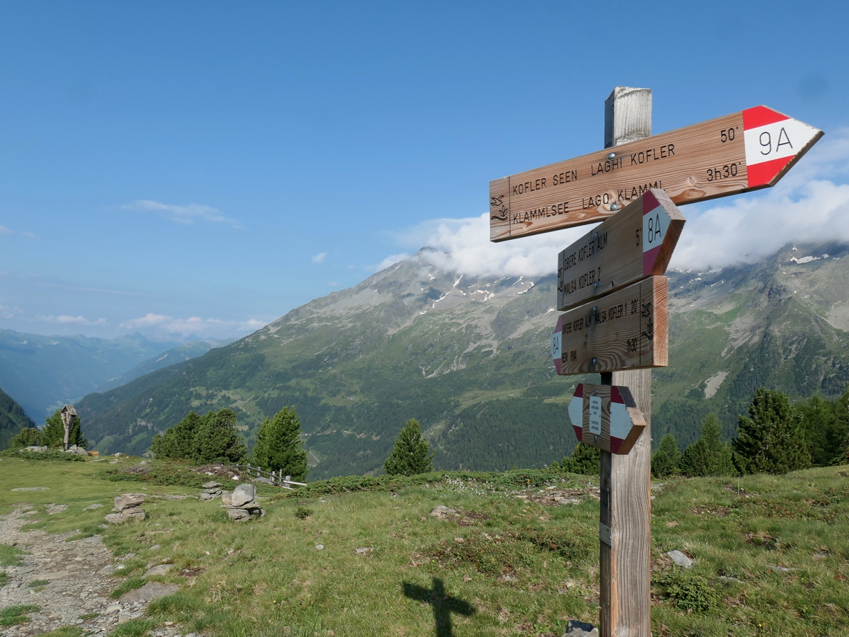 Die Wanderwege sind gut markiert.