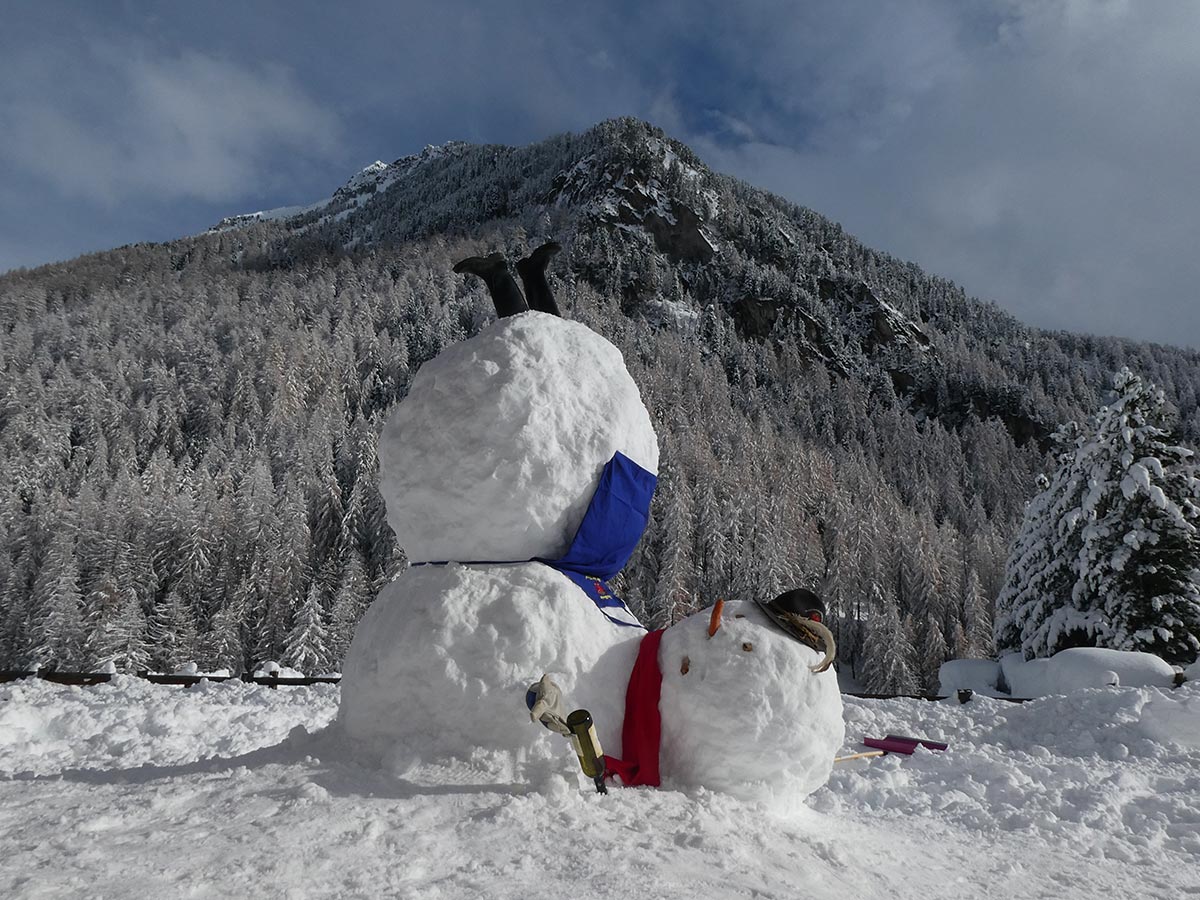 Schneemann bauen